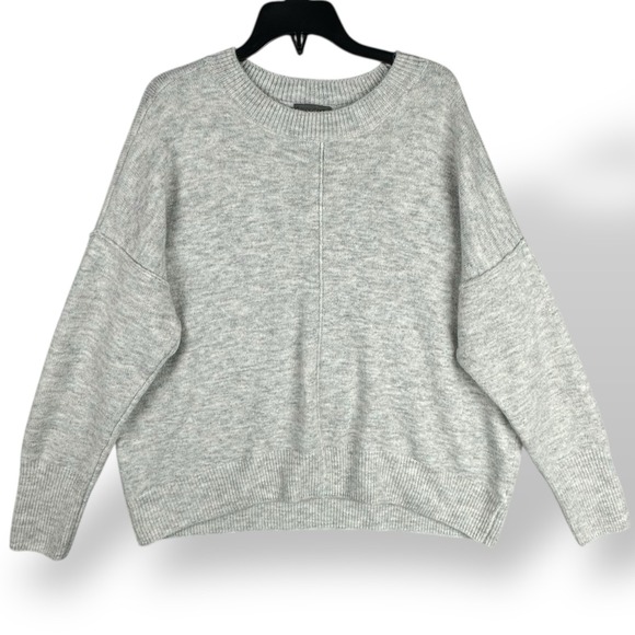 Vince Camuto Jazz Club Light Heather Gray Cropped Sweater Women's Size‎ Medium - Picture 1 of 7